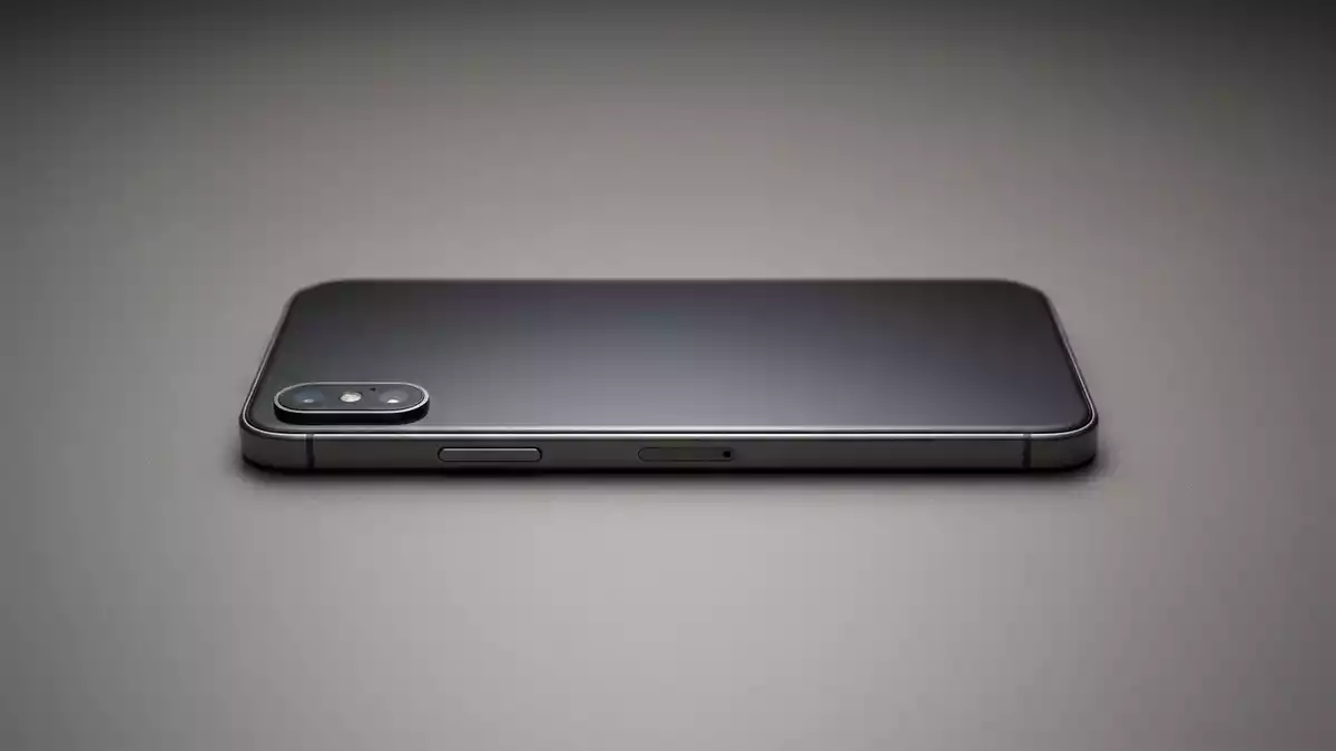 Fotorealistische Studioansicht von Smartphone in neutraler Produktdarstellung, neutral