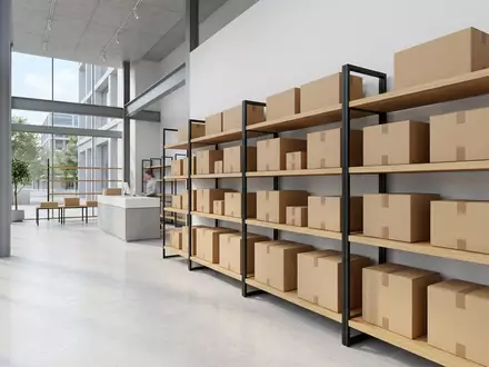 Architektur-Render im Versandfachhandel mit Paketversand zum Thema AliExpress, ISIN US01609W1027, neutrales Tageslicht - Foto: THN