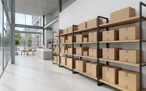 Architektur-Render im Versandfachhandel mit Paketversand zum Thema AliExpress, ISIN US01609W1027, neutrales Tageslicht - Foto: THN
