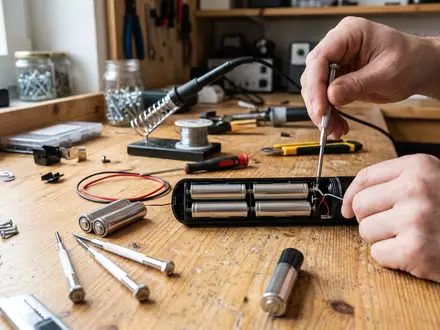 Fotorealistische Aufnahme von Haushaltsbatterien im Haushalt zum Thema Duracell Batterien, ISIN US0846701086, natuerliches Licht - Foto: THN