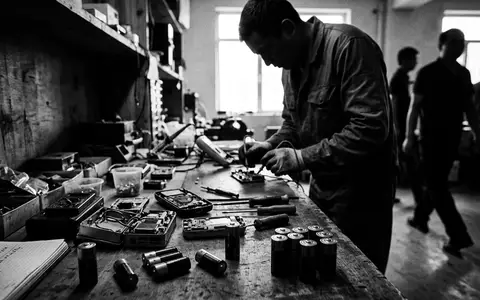 Schwarzweiss-Reportage mit Haushaltsbatterien zum Thema Duracell Batterien, ISIN US0846701086, hoher Kontrast, sachlich dargestellt - Foto: THN