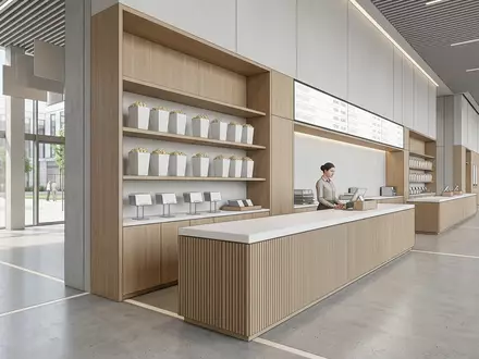 Architektur-Render im Kinokasse mit Kinobesuch zum Thema Cinemark Tickets, ISIN US1729674242, neutrales Tageslicht - Foto: THN