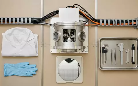 Flatlay-Arrangement rund um Lithographiesystem zum Thema ASML Lithographiesystem, ISIN NL0010273215, weiches Oberlicht - Foto: THN
