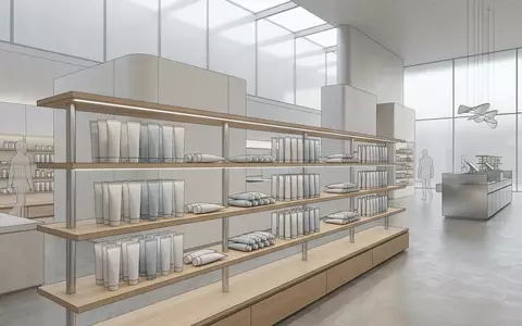 Architektur-Render im Drogeriemarkt mit Zahnpasta zum Thema Dentagard Zahnpasta, ISIN US1941621039, neutrales Tageslicht - Foto: THN