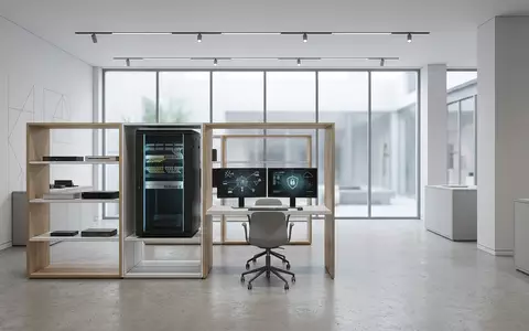 Architektur-Render im IT-Fachhandel mit Netzwerksicherheit zum Thema Norton, ISIN US11135F1012, neutrales Tageslicht - Foto: THN