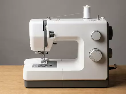 Fotorealistische Studioaufnahme von Nähmaschine zum Thema Brother Nähmaschine, ISIN JP3830000000, klare Lichtfuehrung - Foto: THN