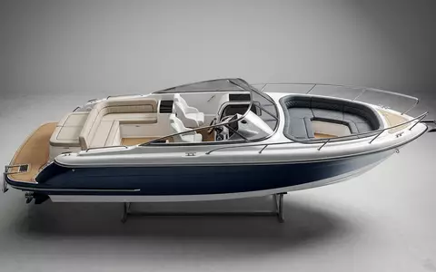 Fotorealistische Studioaufnahme von Motorboot zum Thema Sea Ray Boot, ISIN US1170431092, klare Lichtfuehrung - Foto: THN