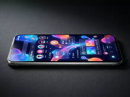 Fotorealistische Studioaufnahme von Smartphone-App zum Thema Bumble Boost, ISIN US12047B1052, klare Lichtfuehrung - Foto: THN