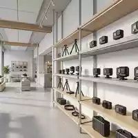 Architektur-Render im Fotofachgeschäft mit Actionkamera zum Thema GoPro HERO12 Black, ISIN US38268T1034, neutrales Tageslicht - Foto: THN