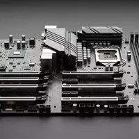 Fotorealistische Studioaufnahme von Computer-Mainboard zum Thema Gigabyte Aorus Mainboard, ISIN TW0002376004, klare Lichtfuehrung - Foto: THN