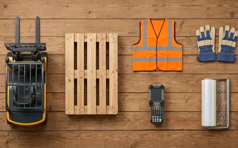 Flatlay-Arrangement rund um Gabelstapler zum Thema Linde Gabelstapler, ISIN DE000KGX8881, weiches Oberlicht - Foto: THN