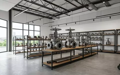 Architektur-Render im Industriebedarf mit Gasventil zum Thema Equinor Gas, ISIN NO0010096985, neutrales Tageslicht - Foto: THN