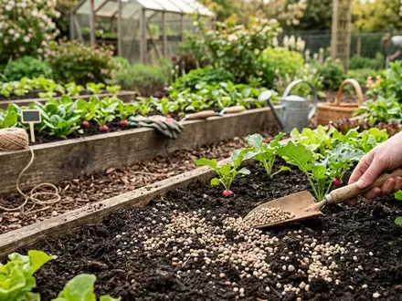 Fotorealistische Aufnahme von Gartendünger im Garten zum Thema K+S Dünger, ISIN DE000KSAG888, natuerliches Licht - Foto: THN
