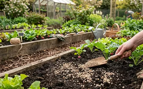 Fotorealistische Aufnahme von Gartendünger im Garten zum Thema K+S Dünger, ISIN DE000KSAG888, natuerliches Licht - Foto: THN