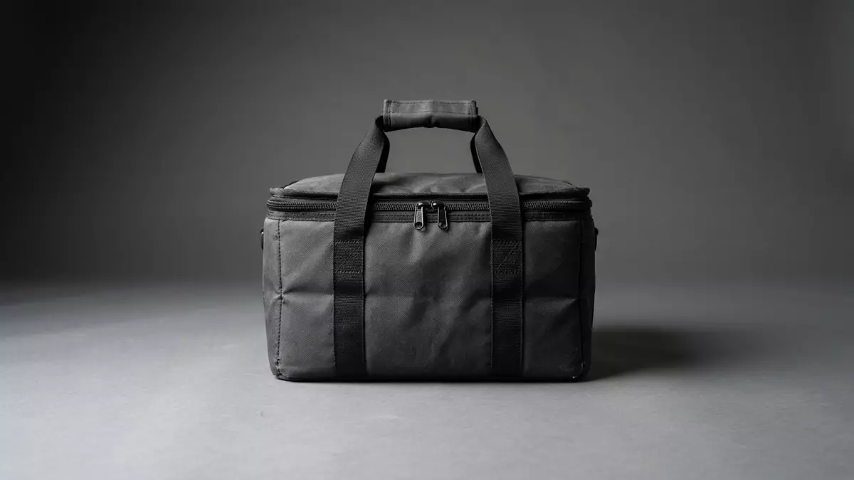 Fotorealistische Studioansicht von Liefertasche in neutraler Produktdarstellung