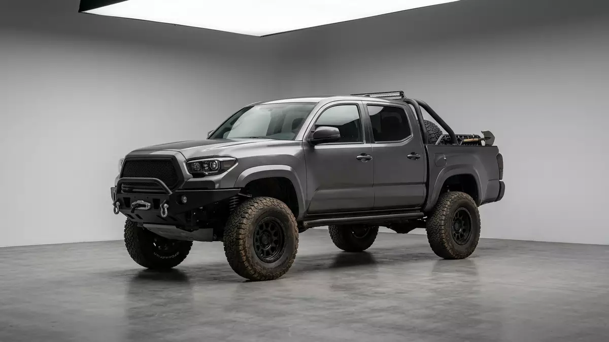 Fotorealistische Studioansicht von Pick-up in neutraler Produktdarstellung, neutral