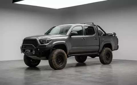 Fotorealistische Studioaufnahme von Pick-up zum Thema Isuzu D-Max, ISIN JP3143600009, klare Lichtfuehrung - Foto: THN