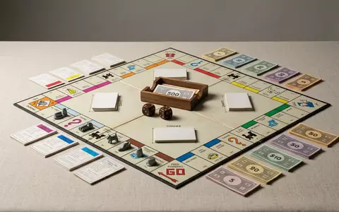 Fotorealistische Studioaufnahme von Brettspiel zum Thema Monopoly Spiel, ISIN US4180561072, klare Lichtfuehrung - Foto: THN