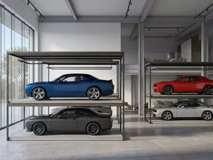 Architektur-Render im Autohaus mit Sportcoupé zum Thema Ford Mustang, ISIN US3453708600, neutrales Tageslicht - Foto: THN