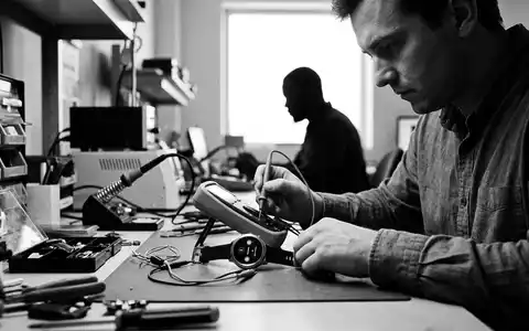 Schwarzweiss-Reportage mit Fitnessuhr zum Thema Fossil Gen 6 Smartwatch, ISIN US34959E1091, hoher Kontrast - Foto: THN