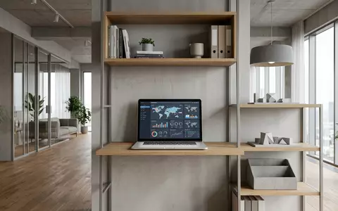 Architektur-Render im Logistikbüro mit Sendungsverfolgung zum Thema Hapag-Lloyd Tracking, ISIN DE000HLAG475, neutrales Tageslicht - Foto: THN