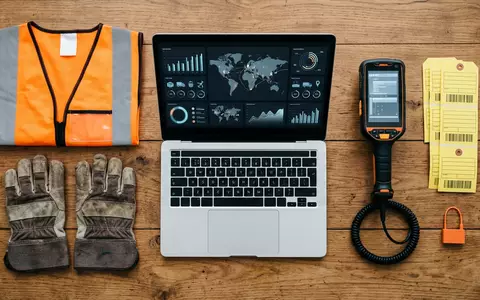 Flatlay-Arrangement rund um Sendungsverfolgung zum Thema Hapag-Lloyd Tracking, ISIN DE000HLAG475, weiches Oberlicht - Foto: THN