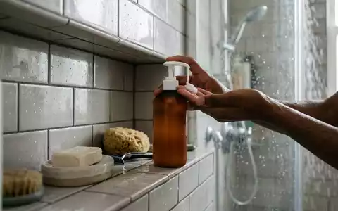 Fotorealistische Aufnahme von Shampoo im Badezimmer zum Thema John Frieda Shampoo, ISIN JP3205800000, natuerliches Licht - Foto: THN