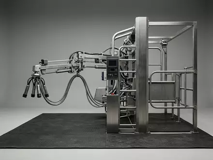 Fotorealistische Studioaufnahme von Melkroboter zum Thema GEA Melkroboter, ISIN DE0006602006, klare Lichtfuehrung - Foto: THN
