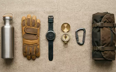 Flatlay-Arrangement rund um Sportuhr zum Thema Garmin Fenix 7, ISIN CH0114405324, weiches Oberlicht - Foto: THN