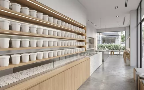 Architektur-Render im Eisdiele mit Speiseeis zum Thema Häagen-Dazs Eis, ISIN US3703341046, neutrales Tageslicht - Foto: THN