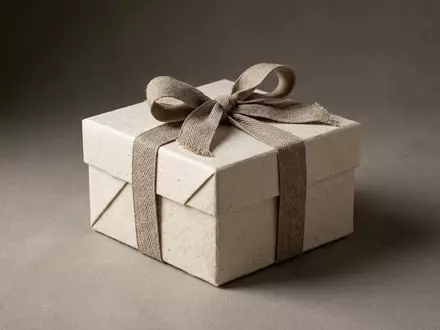 Fotorealistische Studioaufnahme von Geschenkbox zum Thema Etsy Geschenke, ISIN US29786A1060, klare Lichtfuehrung - Foto: THN