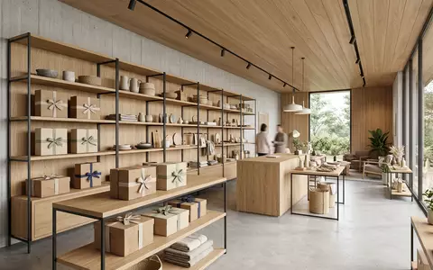 Architektur-Render im Kunsthandwerk mit Geschenkbox zum Thema Etsy Geschenke, ISIN US29786A1060, neutrales Tageslicht - Foto: THN