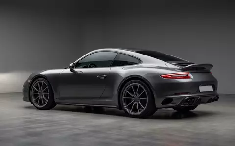 Fotorealistische Studioaufnahme von Sportcoupé zum Thema Porsche 911, ISIN DE000PAG9113, klare Lichtfuehrung - Foto: THN