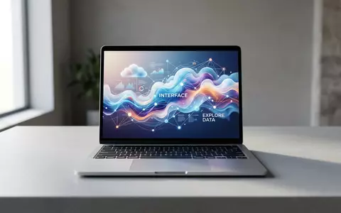 Fotorealistische Studioaufnahme von Cloud-Laptop zum Thema Dropbox Plus, ISIN US26210C1045, klare Lichtfuehrung - Foto: THN