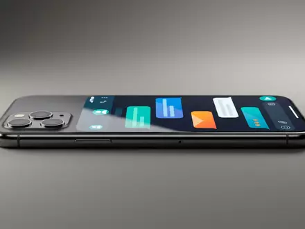 Fotorealistische Studioaufnahme von Messenger-App zum Thema Slack Messenger, ISIN US79466L3024, klare Lichtfuehrung - Foto: THN