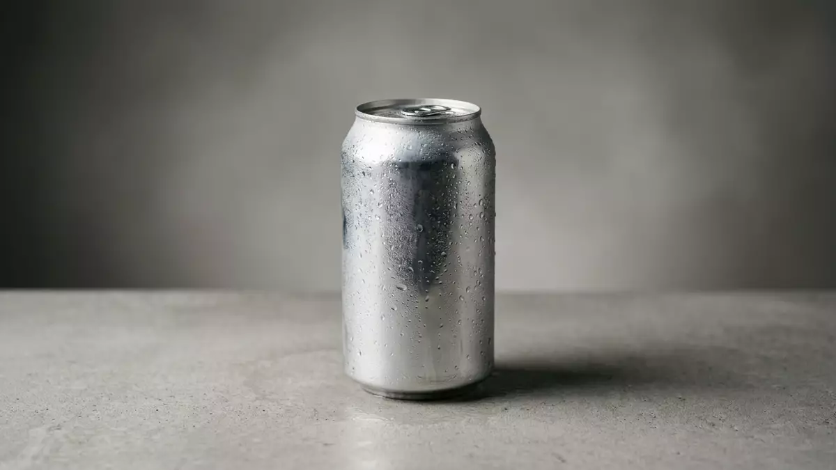 Fotorealistische Studioansicht von Leichtbier in neutraler Produktdarstellung, neutral