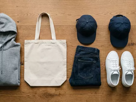Flatlay-Arrangement rund um Kapuzenpullover zum Thema Tommy Hilfiger Hoodie, ISIN US6936561009, weiches Oberlicht - Foto: THN