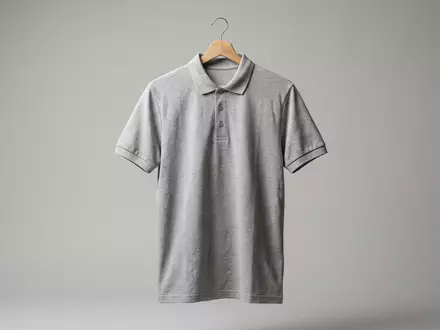 Fotorealistische Studioaufnahme von Kurzarm-Kragenhemd zum Thema Polo Ralph Lauren Shirt, ISIN US7512121010, klare Lichtfuehrung - Foto: THN