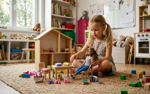 Fotorealistische Aufnahme von Modepuppe im Kinderzimmer zum Thema Barbie Puppe, ISIN US5770811025, natuerliches Licht - Foto: THN