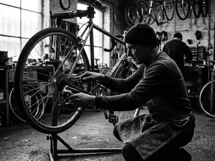 Schwarzweiss-Reportage mit Rennrad-Schaltgruppe zum Thema Shimano Ultegra Schaltgruppe, ISIN JP3358000002, hoher Kontrast - Foto: THN