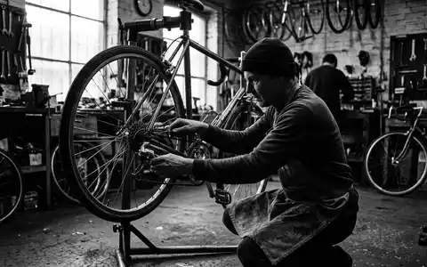 Schwarzweiss-Reportage mit Rennrad-Schaltgruppe zum Thema Shimano Ultegra Schaltgruppe, ISIN JP3358000002, hoher Kontrast - Foto: THN