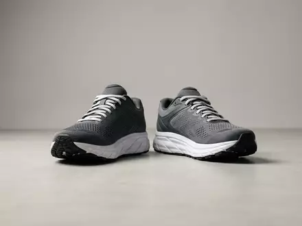 Fotorealistische Studioaufnahme von Laufschuhe zum Thema Mizuno Wave Rider, ISIN JP3896800004, klare Lichtfuehrung - Foto: THN