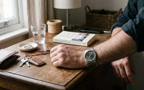 Fotorealistische Aufnahme von Armbanduhr im Alltag zum Thema Tommy Hilfiger Uhr, ISIN US6245801062, natuerliches Licht - Foto: THN