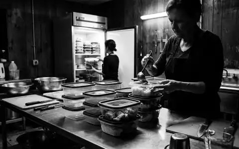 Schwarzweiss-Reportage mit Vorratsdosen zum Thema Rubbermaid Vorratsdosen, ISIN US6512291062, hoher Kontrast, sachlich dargestellt - Foto: THN