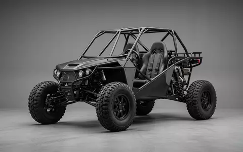 Fotorealistische Studioaufnahme von Geländebuggy zum Thema Polaris RZR, ISIN US7310681025, klare Lichtfuehrung - Foto: THN