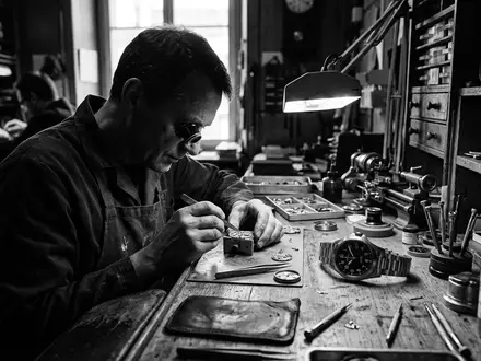 Schwarzweiss-Reportage mit Sportarmbanduhr zum Thema Seiko 5 Sports, ISIN JP3414750006, hoher Kontrast - Foto: THN