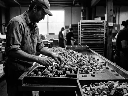 Schwarzweiss-Reportage mit Fruchtgummi zum Thema Percy Pigs, ISIN GB0031274896, hoher Kontrast, sachlich dargestellt - Foto: THN