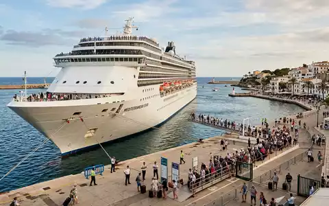 Fotorealistische Aufnahme von Kreuzfahrtschiff auf See zum Thema Norwegian Prima, ISIN BMG667211046, natuerliches Licht - Foto: THN