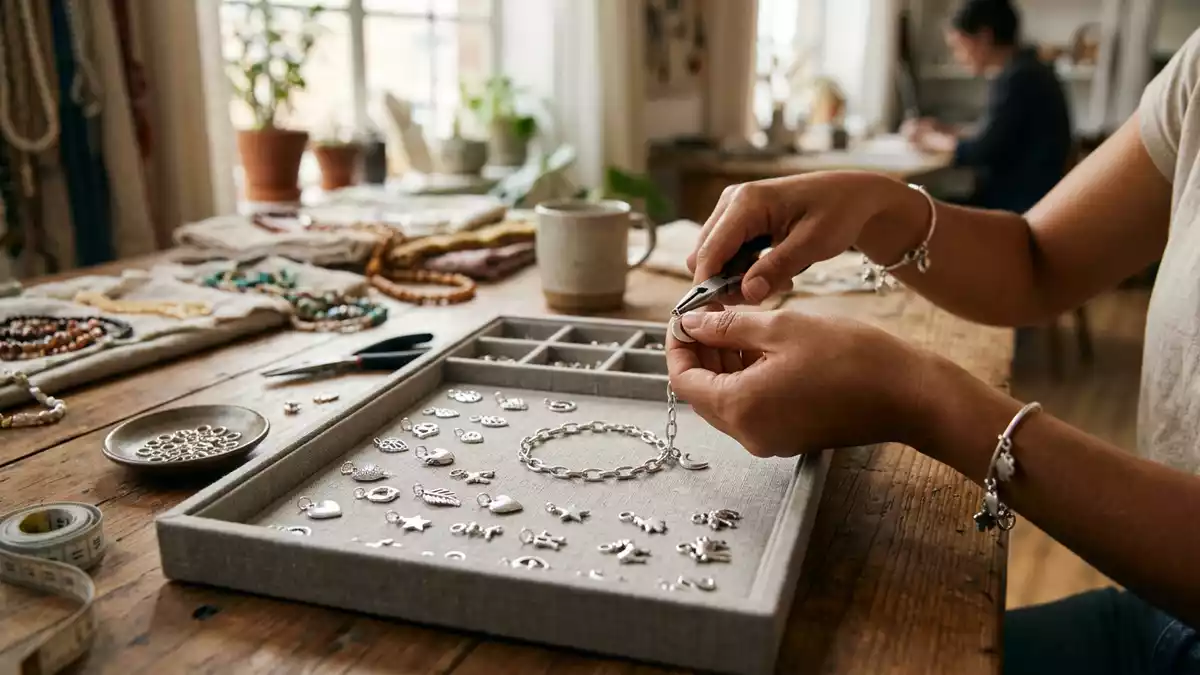 Fotorealistische Ansicht von Schmuckanhänger als Schmuck in realer Umgebung, neutral