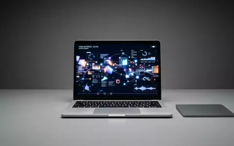 Fotorealistische Studioaufnahme von Streaming-Laptop zum Thema Paramount+, ISIN US92556H2067, klare Lichtfuehrung, sachlich dargestellt - Foto: THN